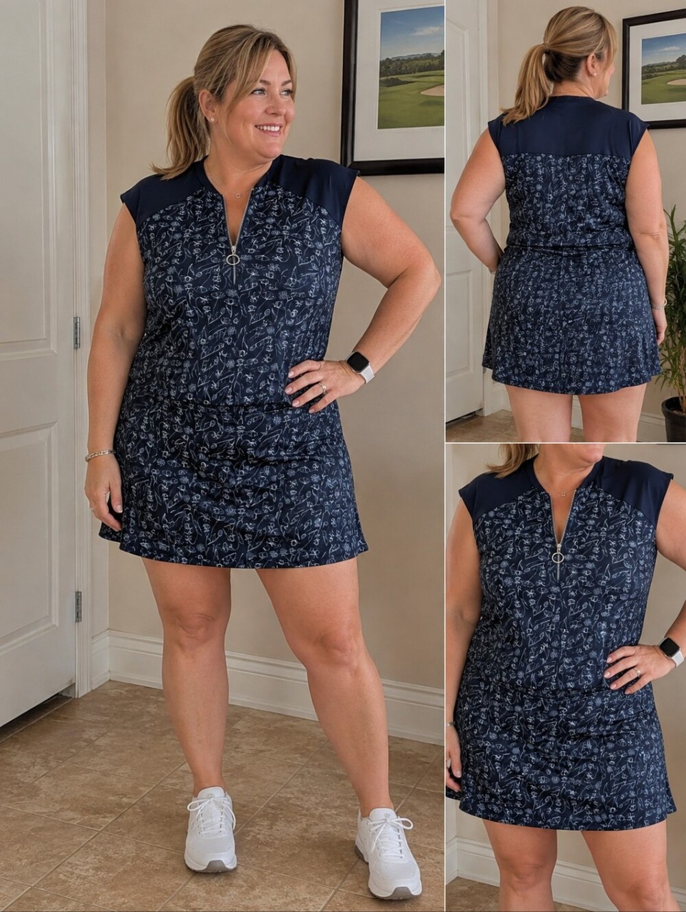 Etonic Floral Golf Shirt & Skort  Women's